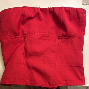 Edikted Red Strapless Top